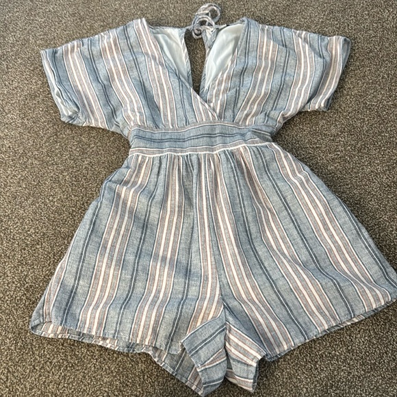 Striped American Eagle Romper size Small - Picture 1 of 4